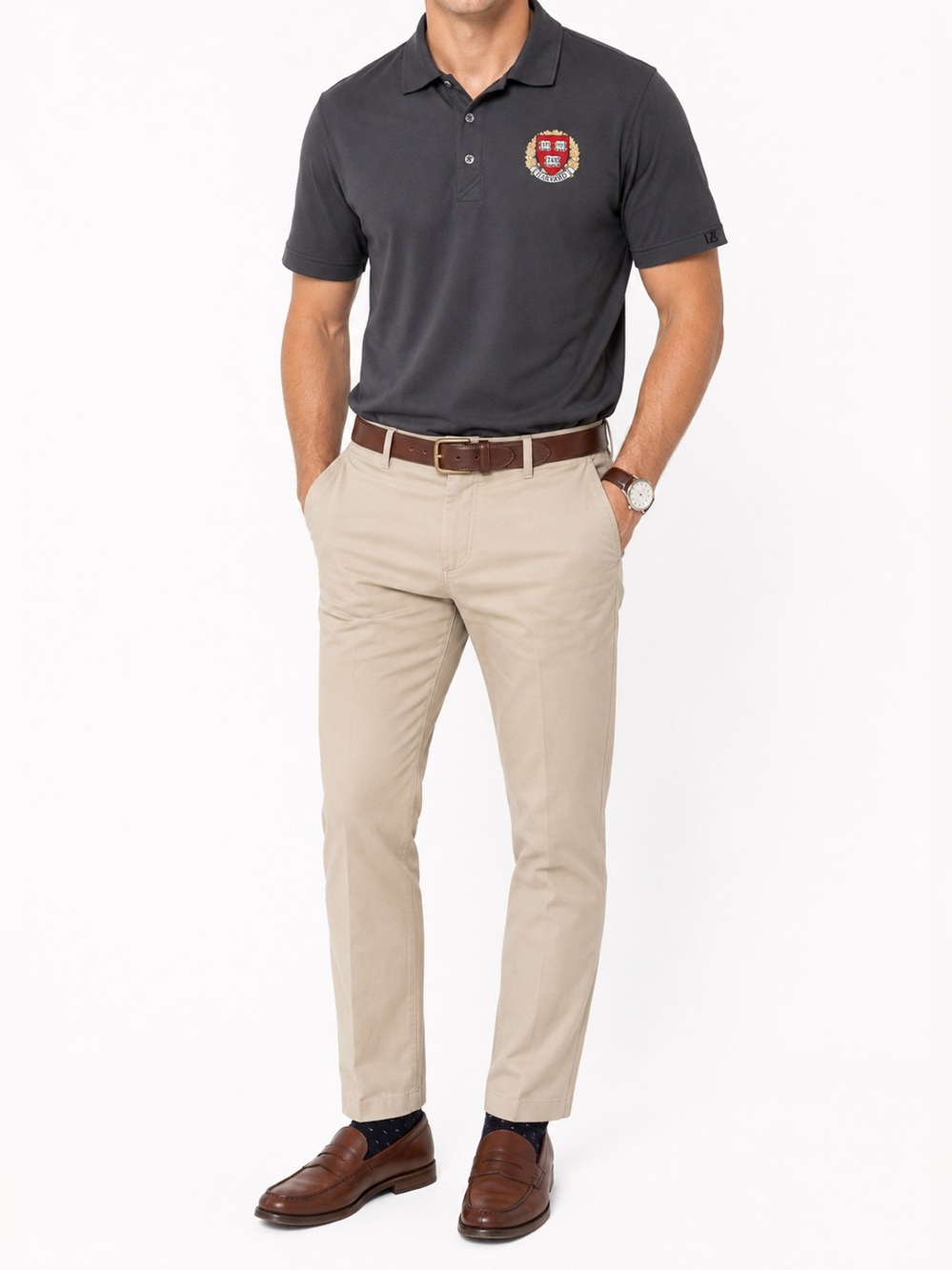 NWT Cutter & Buck Harvard Veritas Performance Polo Men's L UPF 50 Golf Shirt